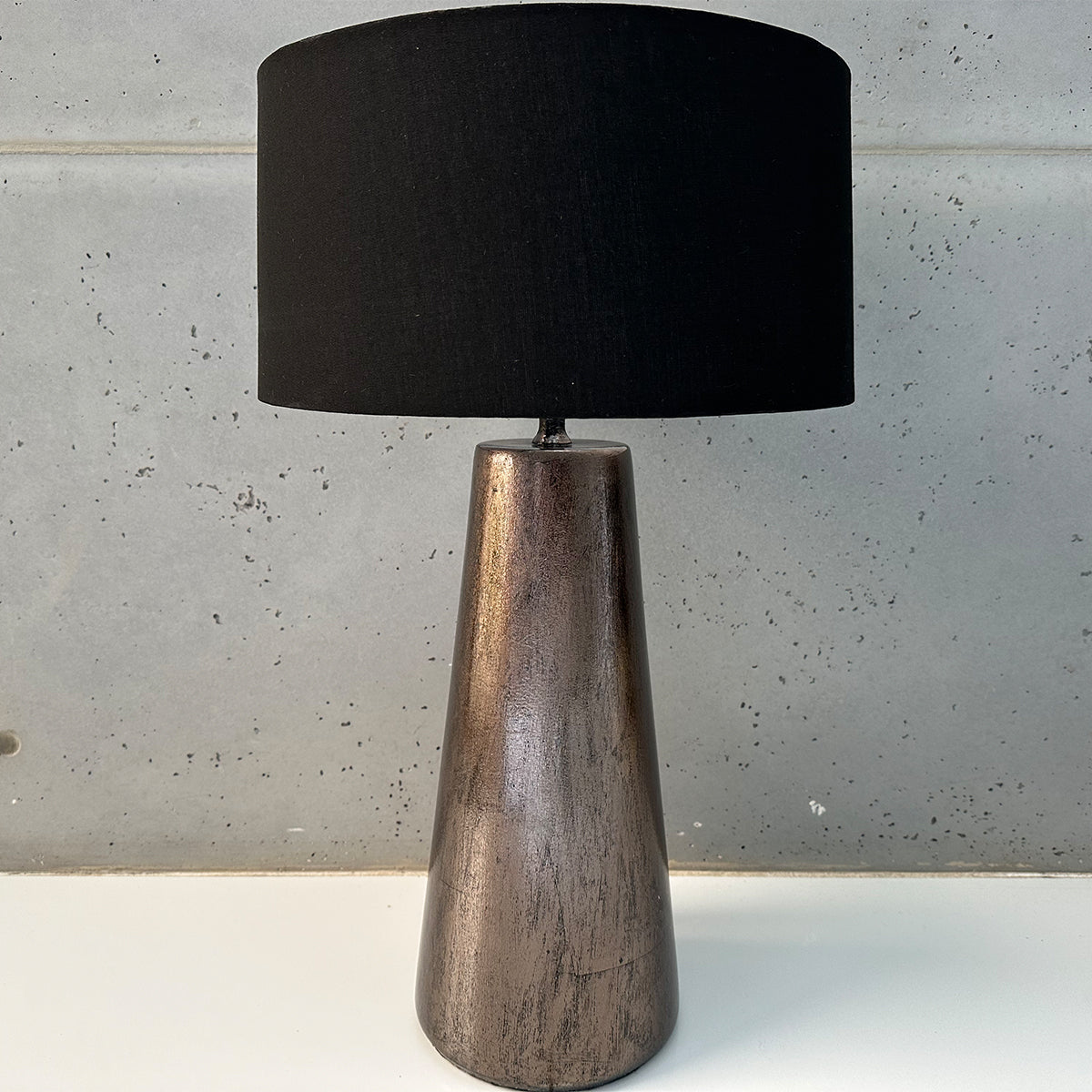 Gunmetal Cone Side Lamp